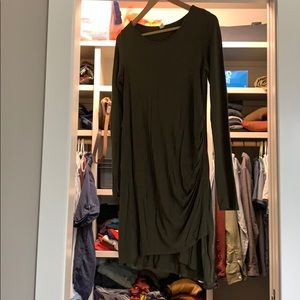 Pink blush maternity dress olive green size medium